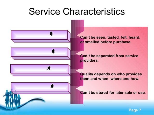 4 characteristics of services characteristics of services